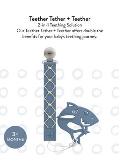 Malarkey Kids Malarkey Kids Baby Teething Toy for Babies 0-12 Months teether Pain Relief Toy with Clip Set Neutral Shower Gift for Boys and Girls Soft Safe BPA-Free Silicone Natural Organic (Baby Shark, Pack of 1)  - Image 4