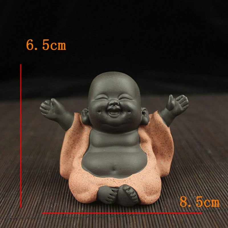 klarako Buddha Statues Laughing Buddha Sitting Polystone Buddha Sculpture Feng Shui Good Fortune Health Buddha Statue for Office Home - Image 1