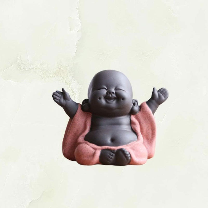 klarako Buddha Statues Laughing Buddha Sitting Polystone Buddha Sculpture Feng Shui Good Fortune Health Buddha Statue for Office Home - Image 2