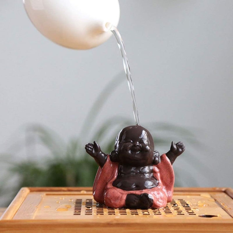 klarako Buddha Statues Laughing Buddha Sitting Polystone Buddha Sculpture Feng Shui Good Fortune Health Buddha Statue for Office Home - Image 3