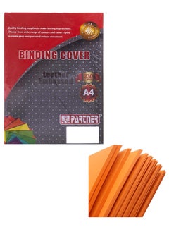 PARTNER 100-Piece Embossed A4 Binding Sheet Orange 