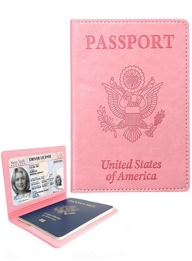 Sizobi Leather Passport Holder Covers Case, Passport Book Wallet Card Slot Luggage Tag, International Travel Must Haves Travel Accessories for Women Men, Cruise Ship Essentials, Travel Gifts, glossy - Image 1