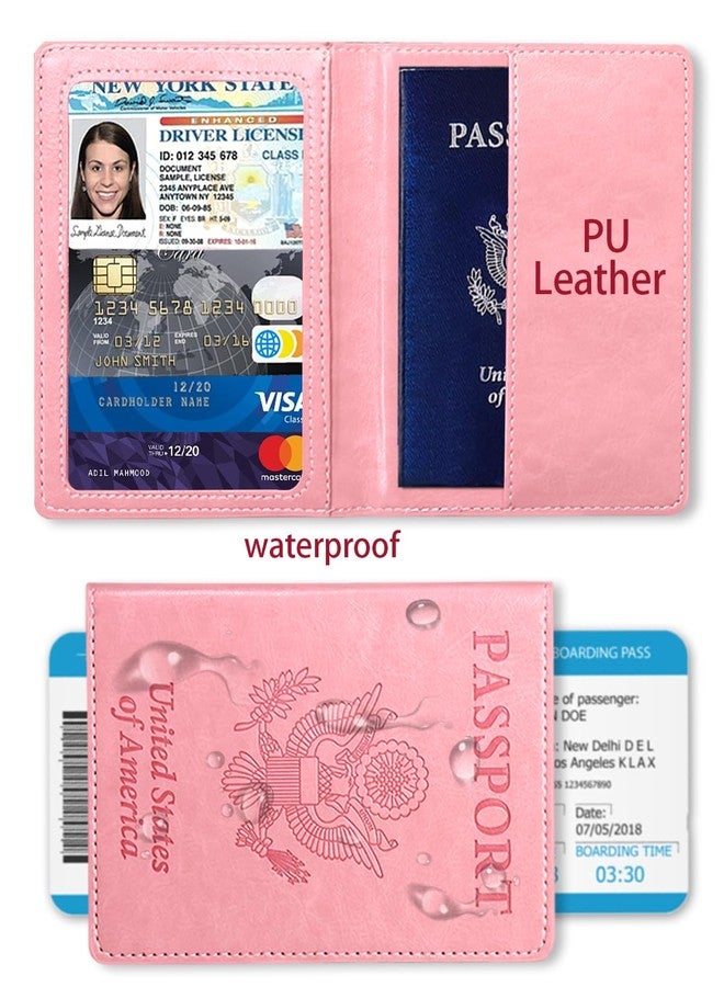 Sizobi Leather Passport Holder Covers Case, Passport Book Wallet Card Slot Luggage Tag, International Travel Must Haves Travel Accessories for Women Men, Cruise Ship Essentials, Travel Gifts, glossy - Image 2