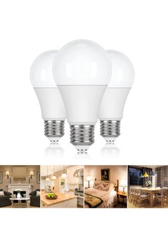 Y&D LED Light Bulbs 60 Watt Equivalent, 9W Daylight White 3000K Non-Dimmable, A19 E27 Standard Medium Base, 25000 Hour Lifetime, 806 Lumen, Pack of 3, Warm  - Image 1