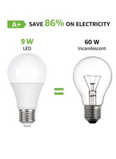 Y&D LED Light Bulbs 60 Watt Equivalent, 9W Daylight White 3000K Non-Dimmable, A19 E27 Standard Medium Base, 25000 Hour Lifetime, 806 Lumen, Pack of 3, Warm  - Image 5