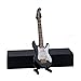 Dselvgvu Wooden Miniature Electric Guitar with Stand and Case Mini Musical Instrument Electric Guitar Replica Collectible Figurines Model Home Decoration Display Ornament Black 549x176x048 - Image 3
