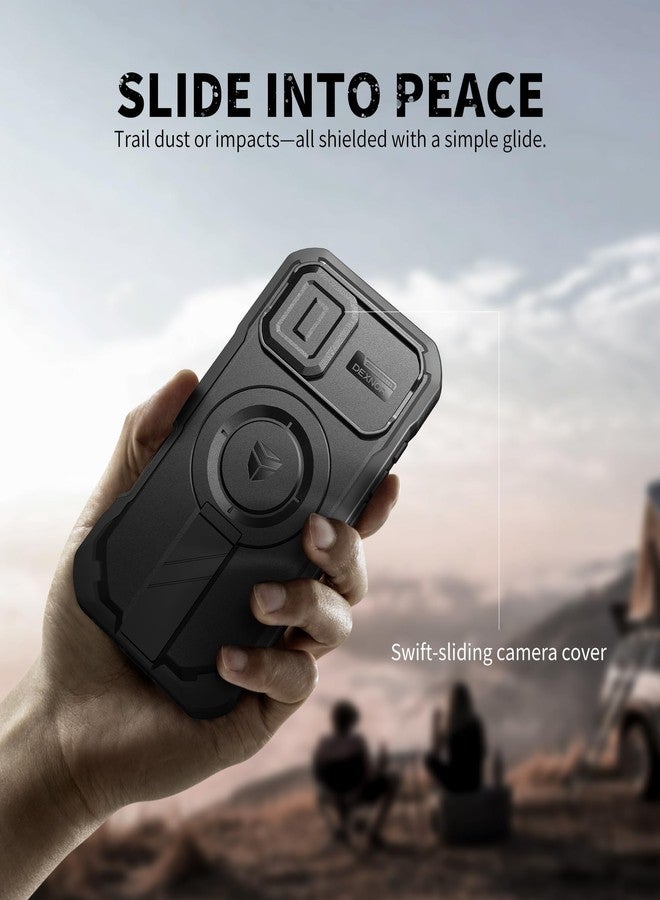 Dexnor for iPhone 17 Case with Slide Camera Cover & Adjustable Kickstand & Privacy Screen Protector, Compatible with MagSafe, Rugged Bumper Cases Heavy-duty Magnetic Protective Cover,Black - Image 4