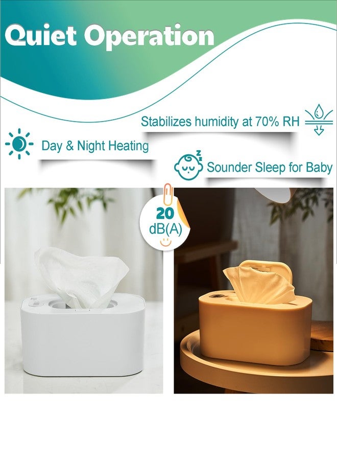 banapoy Baby Wipe Warmer, Portable USB Powered Baby Wet Wipes Dispenser Holder with Temperature Control, Paper Towel Heater for Home, Car, Travel (White) - Image 4
