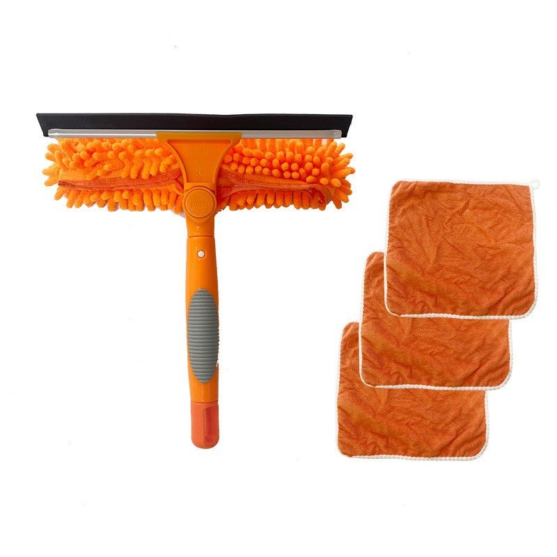Selling Two-In-One Window Cleaning Scraper Wipe Glass Artifact Cleaning Special Double-Sided High-Rise Glass Wipe - Image 1