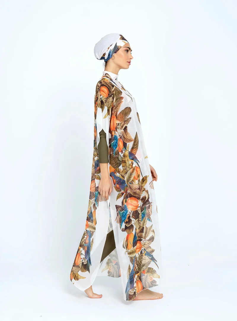 Remsa Mayo Modest Swimsuit Patterned Kaftan Pareo Brazilian