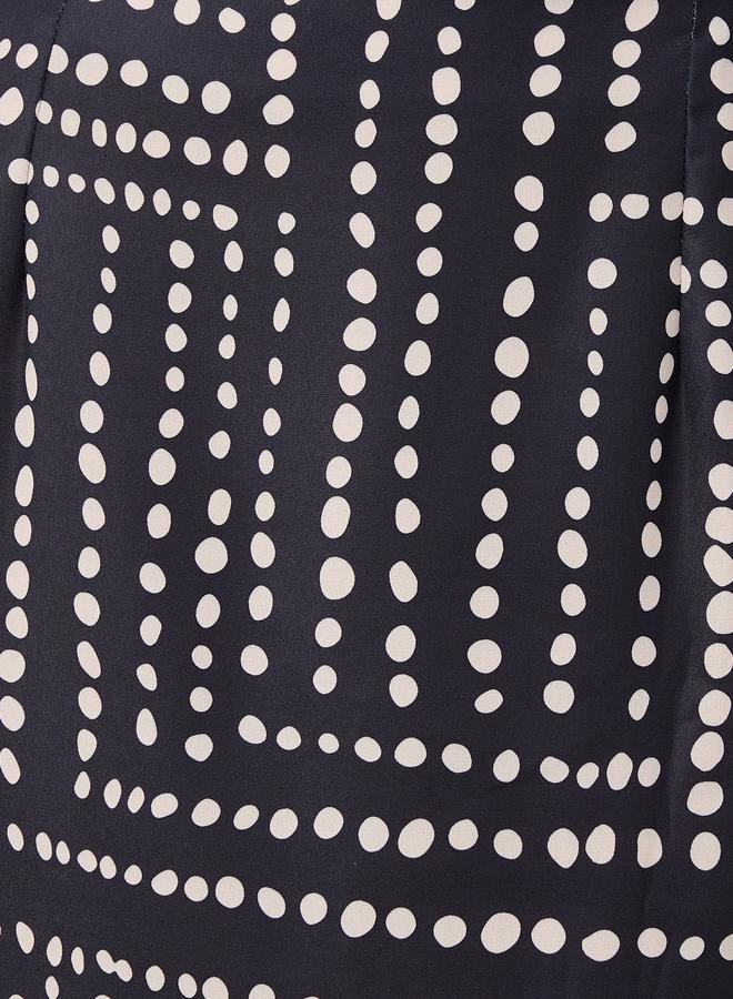 Styli All-Over Print Straight Hem Knee-Length Skirt - Image 3