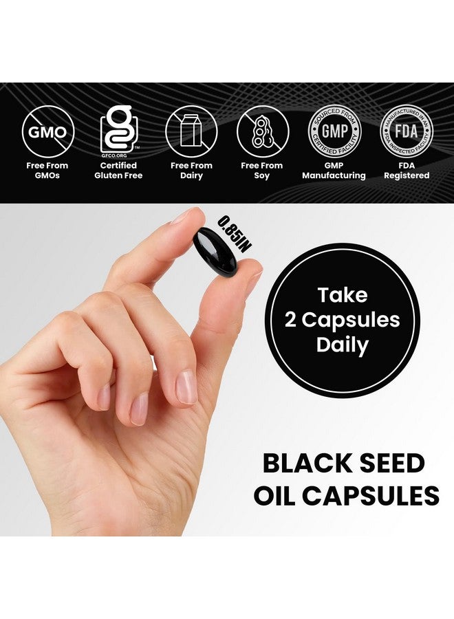 Leaping Lynx Pure Organic Black Cumin Seed Oil Capsules 1000mg, Cold-Pressed Black Seed Oil Nigella Sativa with Max Thymoquinone, 120 Capsules, Rich in Omega-6 & Omega-9, Black Cumin Oil for Immune & Brain Support - Image 3