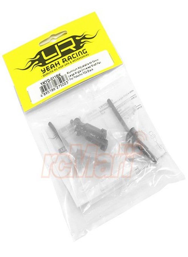 Yeah Racing Aluminum Adjustable 44-54mm Large Angle Universal Shaft Pair For Yokomo YD2 Black #YKYD-011BK - Image 2