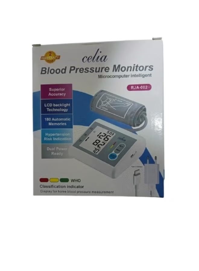 Celia Celia RJA-002 Smart Blood Pressure Monitor - High Accuracy and Illuminated LCD Display - Image 5