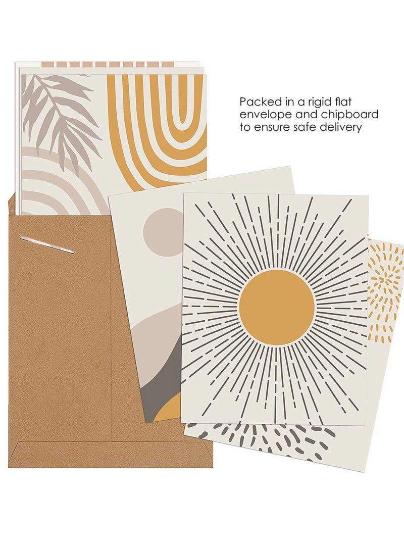 Bluejw Boho Wall Art Room Decor Abstract Minimalist Posters Mid Century Modern Prints Sun Moon Desert Bedroom Nature Landscape Painting Canvas No Frame(8x10", 6 Pcs) - Image 5