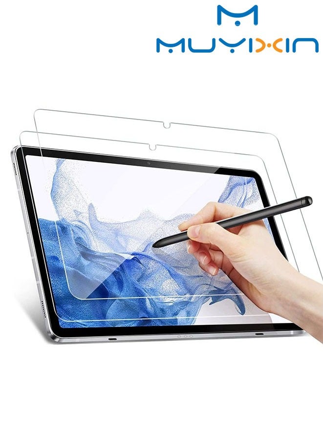 Muyixin واقي شاشة زجاجي مقوى لجهاز سامسونج جالكسي تاب S8 مقاس 11 بوصة شفاف (عبوتان) - Image 1