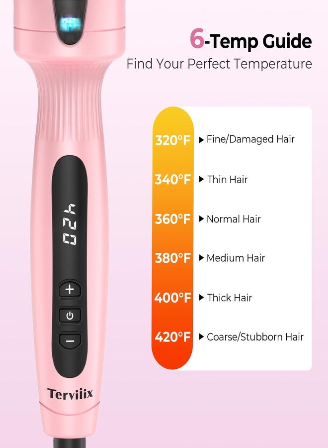 Terviiix Ionic Thermal Brush 1.5 Inch for Blowout Look, Heated Round Brush with 6 Temp Settings, Volumizing Hot Brush for Curling & Straightening, Anti-Frizz Styling Tool for All Hair Types - Image 3
