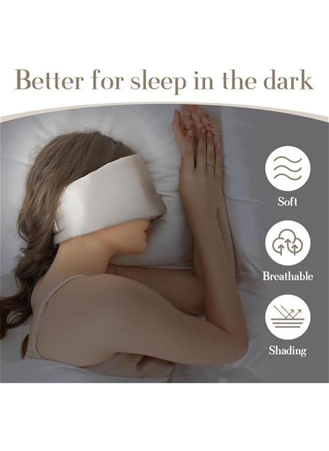 Generic - 100% Mulberry Silk Sleep Mask Eye Mask for Man and Wan with Adjustable Headband, Large Sleep Mask & Blindfold for Total Blackout for Sleep, Travel & Nap,Travel Rest and Office (Grey) - Image 1