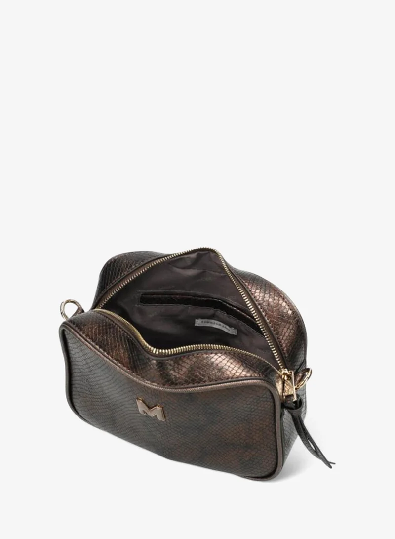 MEXX Textured Crossbody Bag with Striped Strap