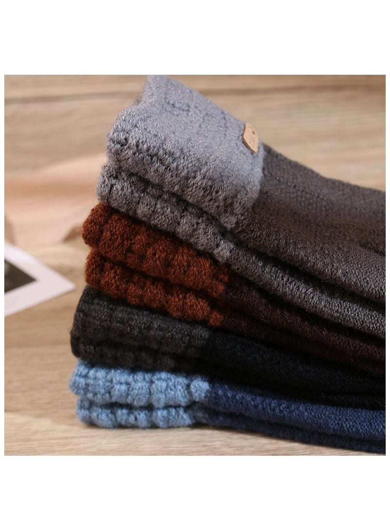 Men's Gloves & Mittens Winter Ladies Gloves Knitted Thickened Full-finger Fashion Stretch Screen Touch Gloves
