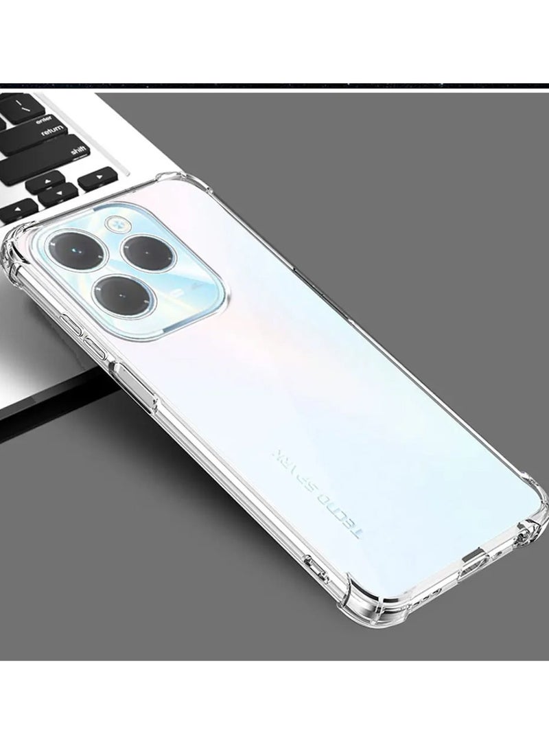 Techie Infinix Hot 40 / Infinix Hot 40 Pro TPU Bumper Corner Case with Camera Lens Protection Transparent Protective Back Cover - Image 3