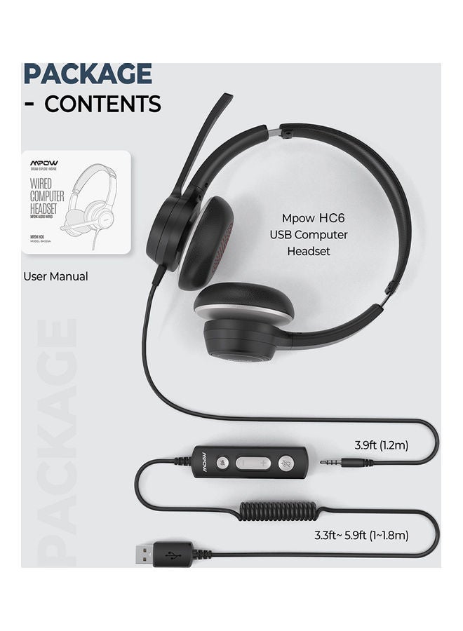 HC6 USB Dual-Use Noise Reduction Gaming Headset - Image 3