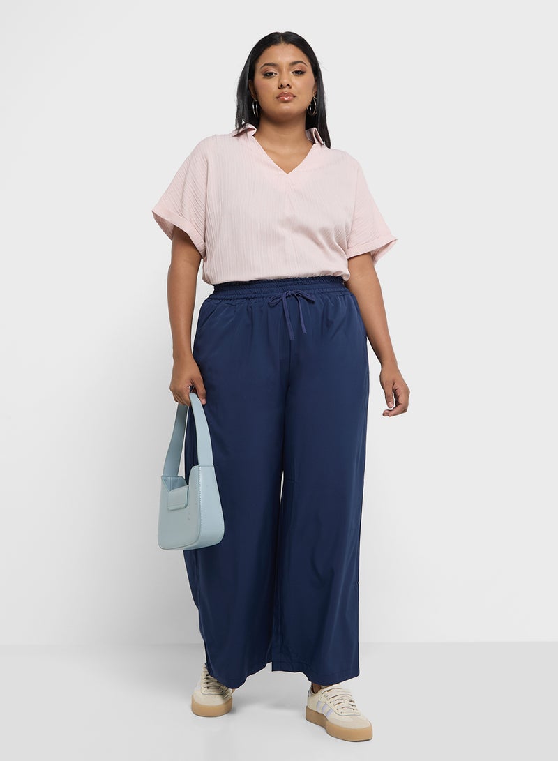 Ginger Plus Polo Neck Textured Top  - Image 4