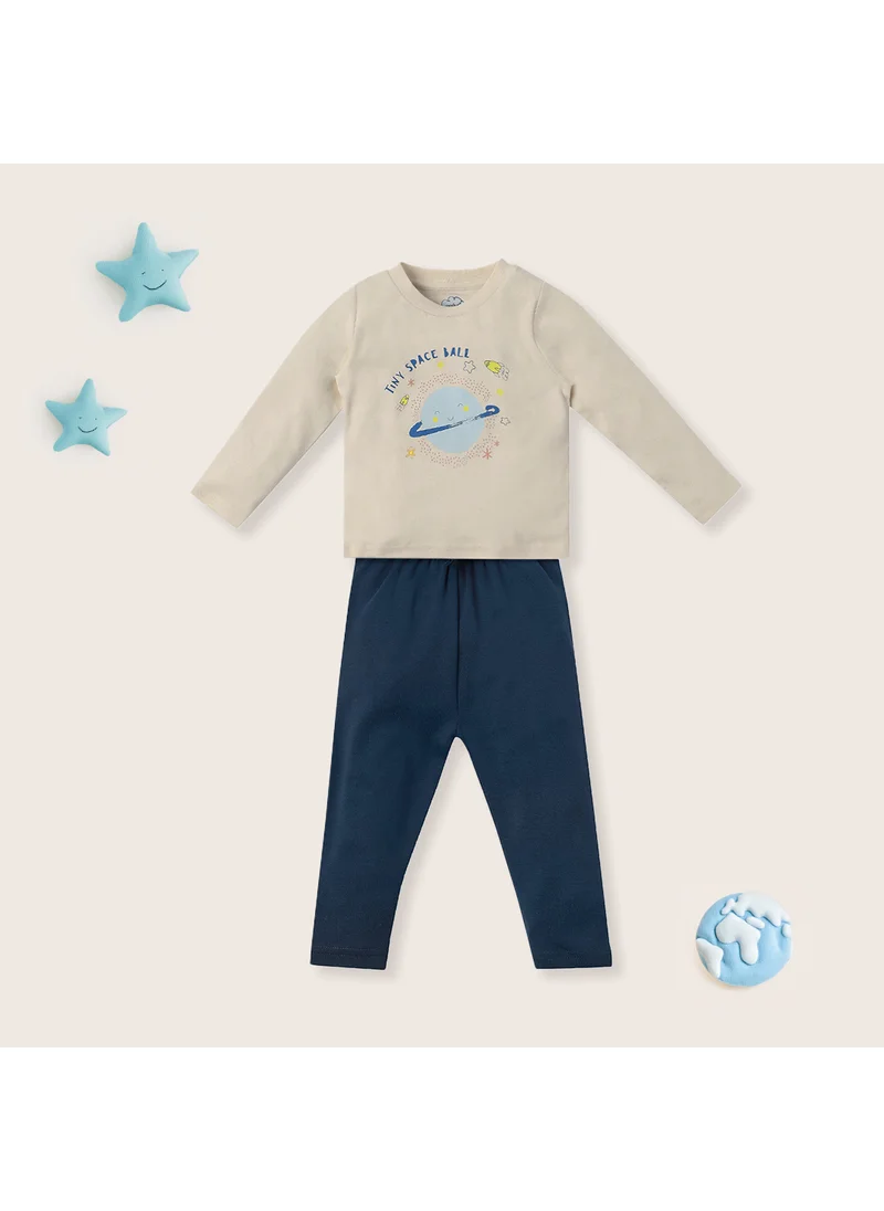 Nautinati Nautinati Infants Pure Cotton Combo Set of T-shirt and Joggers
