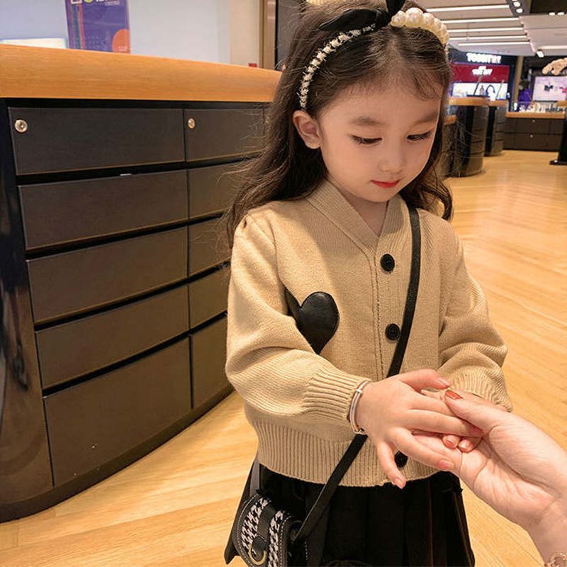 [] Girls Cardigan Sweater For Small And Medium-Sized Children New Spring Coat Baby Foreign-Style Sweater Coat - Image 3
