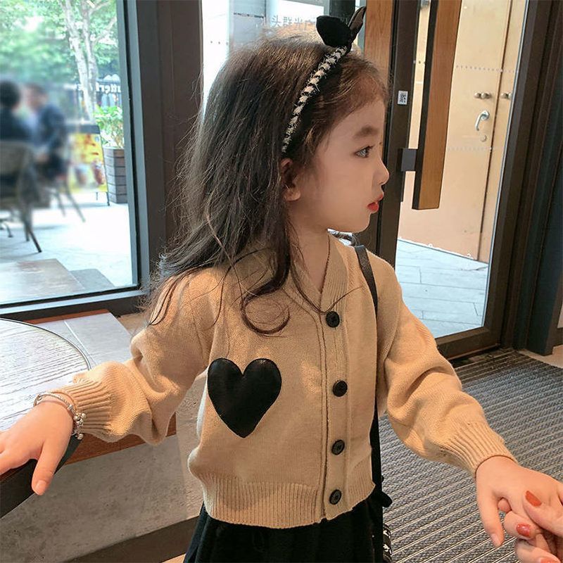 [] Girls Cardigan Sweater For Small And Medium-Sized Children New Spring Coat Baby Foreign-Style Sweater Coat - Image 2