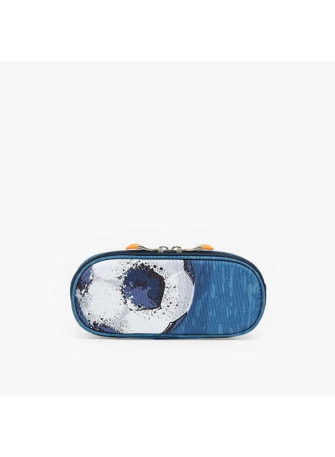 St.Right Pouch-Football-1 Cmprt- (Polyester) Blue \ 23X10X5