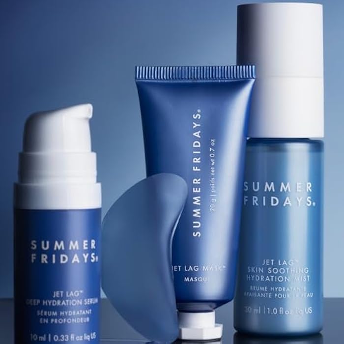 Summer Fridays Jet Lag™ Essentials - Mini Hydrating Skin Care Set With Jet Lag™ Mask, Eye Patches, Deep Hydration Face Serum & Hydration Mist - Travel Size Skincare Kit & Holiday Gift Set (4 Count) - Image 2