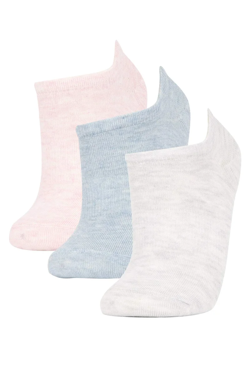 ديفاكتو Women 3 Pack Cotton Sneaker Socks