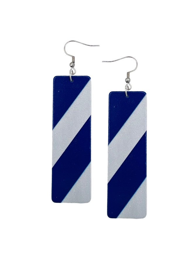 Mall of Style Blue Spirit Accessories For Women - College Spirit Earrings - Fashion Accessories (Blue & White) - Image 1