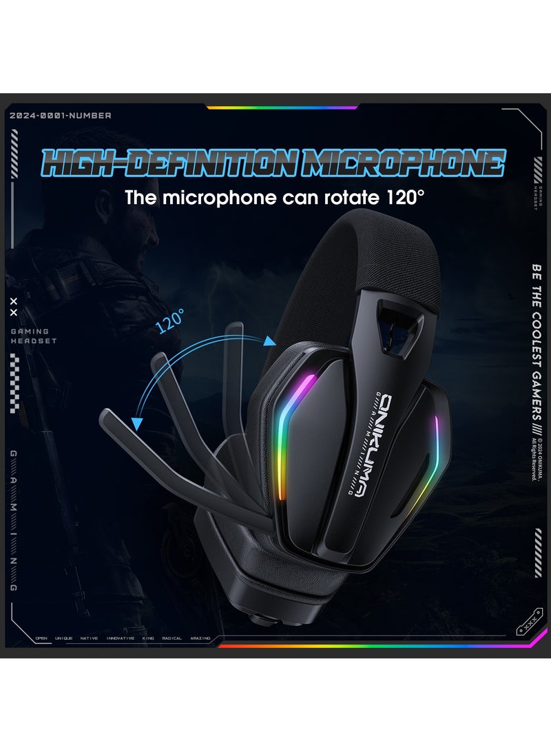 onikuma GT826 Gaming Headset with Microphone Gaming Headphones - Image 4