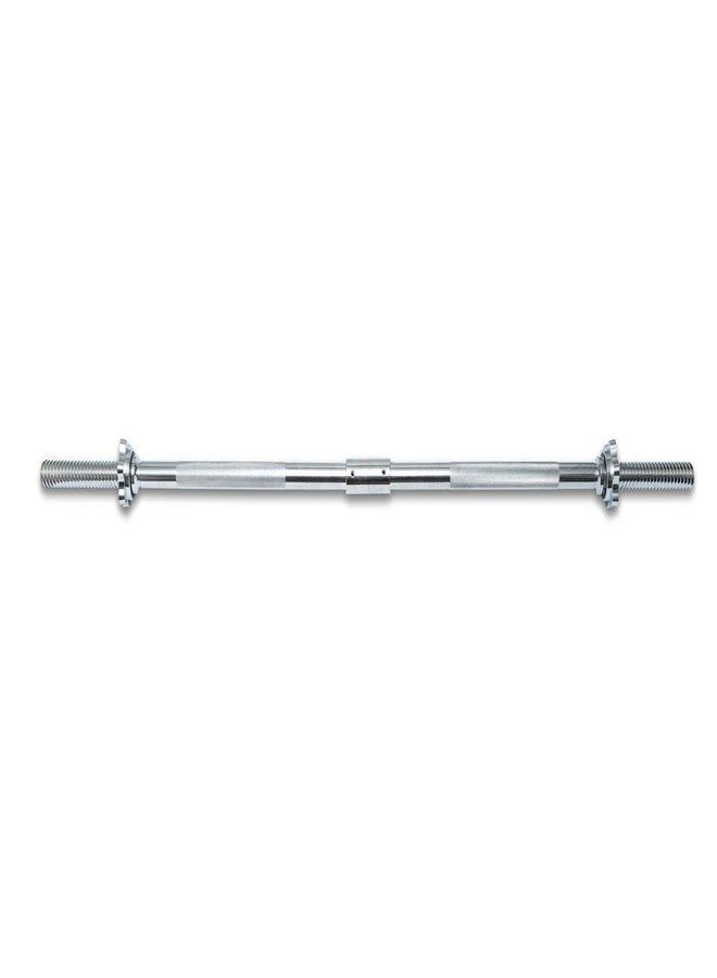 FUXION Fitness Buildable Weightlifting Chrome Bar 47 inch with Spinlock Collars | metal olimpic bar with handler - Image 1