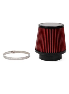 Bukela Red 4" 100mm Inlet Cone Replacement Dry Air Filter High Flow Car Performance Cold Air Intake Filter  - Image 2