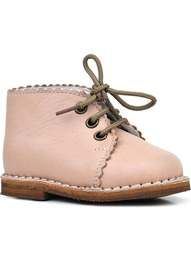 Rakerplus Leather Powder Laced Baby Girl Boots