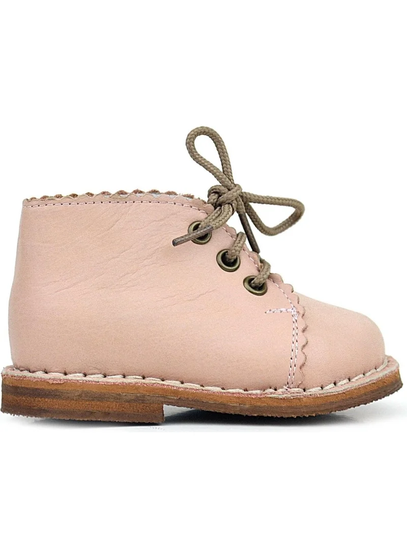Rakerplus Leather Powder Laced Baby Girl Boots