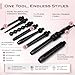 NuMe Octowand 8-in-1 Curling Wand Set, Interchangeable Tourmaline Ceramic Barrels 13mm - 32mm, Heat-Resistant Glove and Travel Case, LCD Digital Display - Image 3