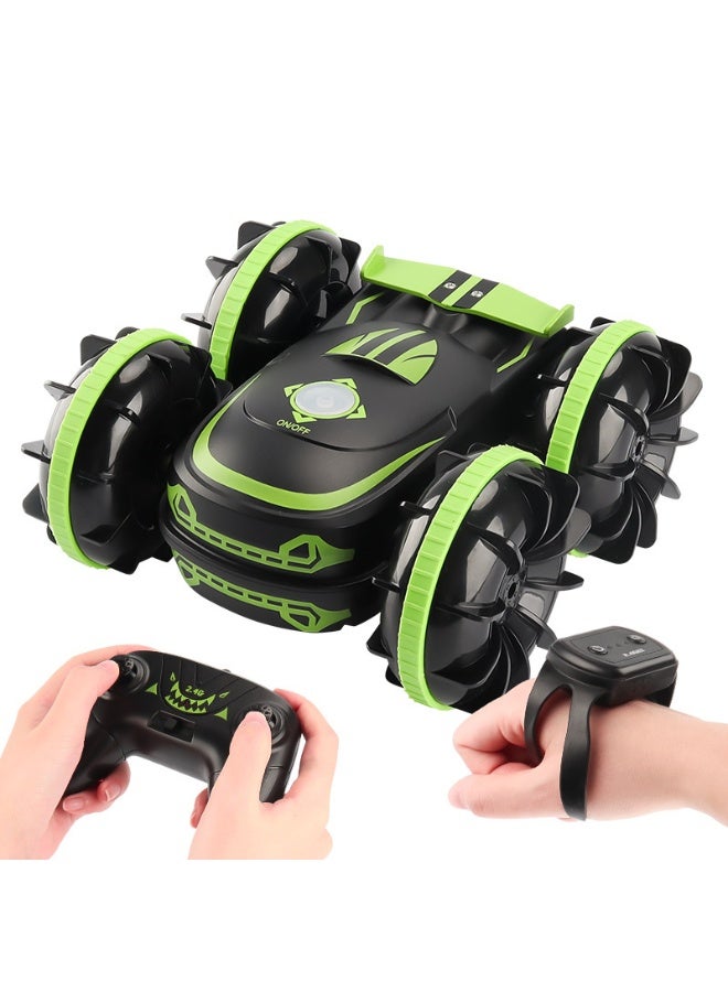 Children's Amphibious Stunt Remote-Controlled Car Amphibious Remote-Controlled Stunt Vehicle Remote-Controlled Car Remote-Controlled Watch Gesture-Sensitive Electric Toy Car - Image 1