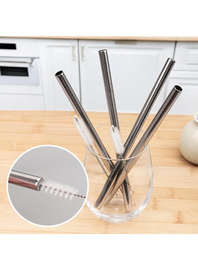 Replacement Straws for Owala Water Bottle 24 oz 32 oz, With 2 Cleaning Brush, Reusable Stainless Steel Straws Compatible With Owala Water Bottle-4 PCS - Image 4