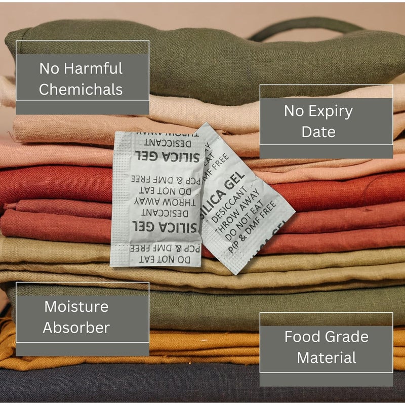 Elysian Silica Gel Pouch 10 gram Pouch WhiteDesiccantMoisture Absorbent 10Gram X 50Pcs aprox 500 Gram Moisture Absorber for Room Wardrobe Camera and Lenses to Avoid Moisture and Fungus - Image 2
