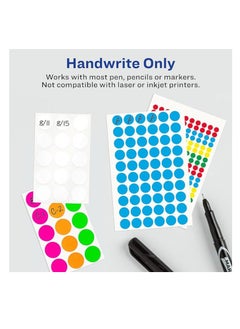 AVERY Avery Removable Neon Green Dot Stickers 1/2 Inch, Pack of 840 Round Stickers (5052),Small  - Image 4