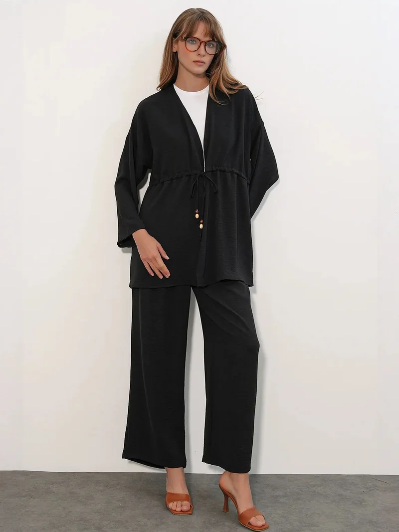 BIG DART BDART Two-Piece Wide-Leg Kimono Set