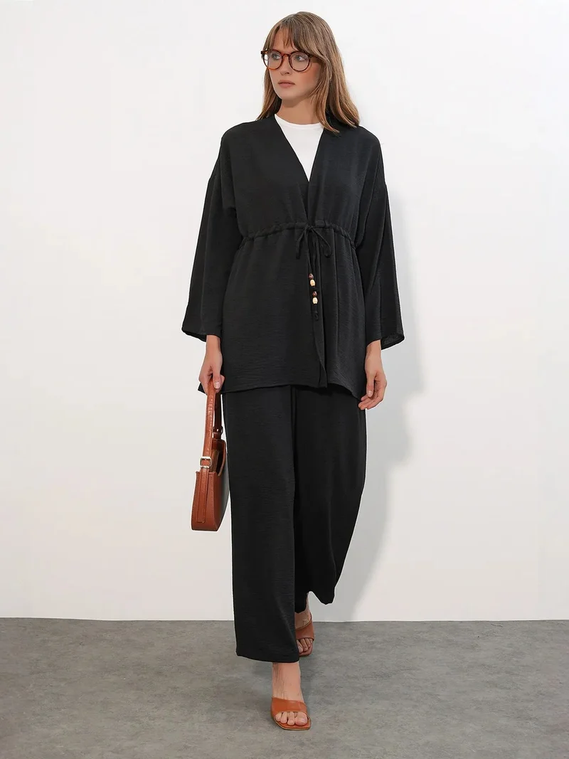 BIG DART BDART Two-Piece Wide-Leg Kimono Set