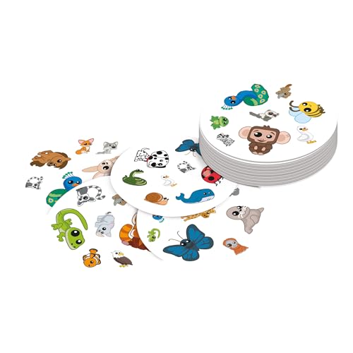 Asmodee Spot It! Animals (2024 Refresh) - Eco-Blister Edition, 5-in-1 Visual Perception Game for Quick Reflexes and Family Fun, Ages 4+, 2-8 Players, 15 Minute Playtime - Image 4