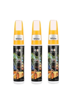 White 3Pcs Fill Paint Pen Car Scratch Repair Black Touch Up Paint Special-purpose Paint Touch-up Pen Multi-color Optional for Various Cars (white) Can be matched by yourself  - Image 1