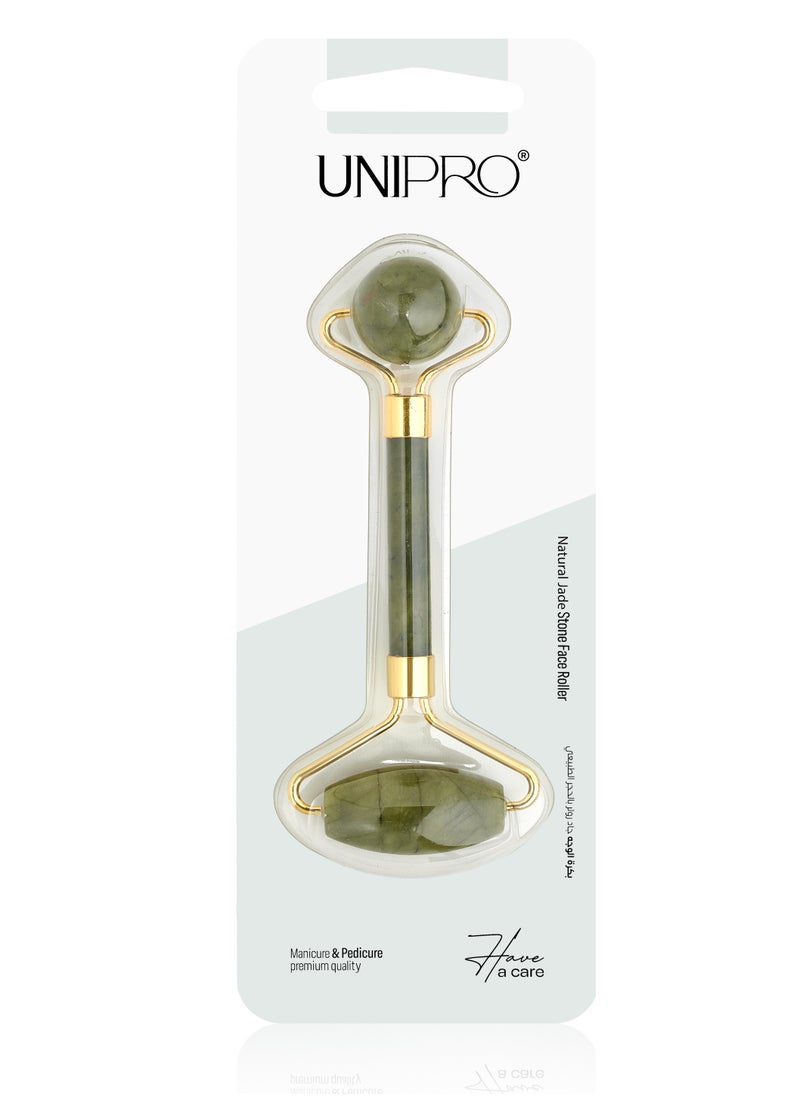 Unipro - Jade Roller with Natural Stone - Facial Massager Tool for Improved Blood Circulation and Skin Rejuvenation - Premium Quality Skin Care - Image 1
