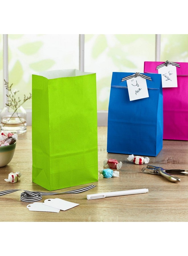 Hallmark Hallmark Solid Color Party Favor and Wrapped Treat Bags (30 Ct., 5 Each of Blue, Red, Green, Yellow, Orange, Pink) for Birthdays, Baby Showers, Kids Crafts and Activities, May Day, Care Packages  - Image 2